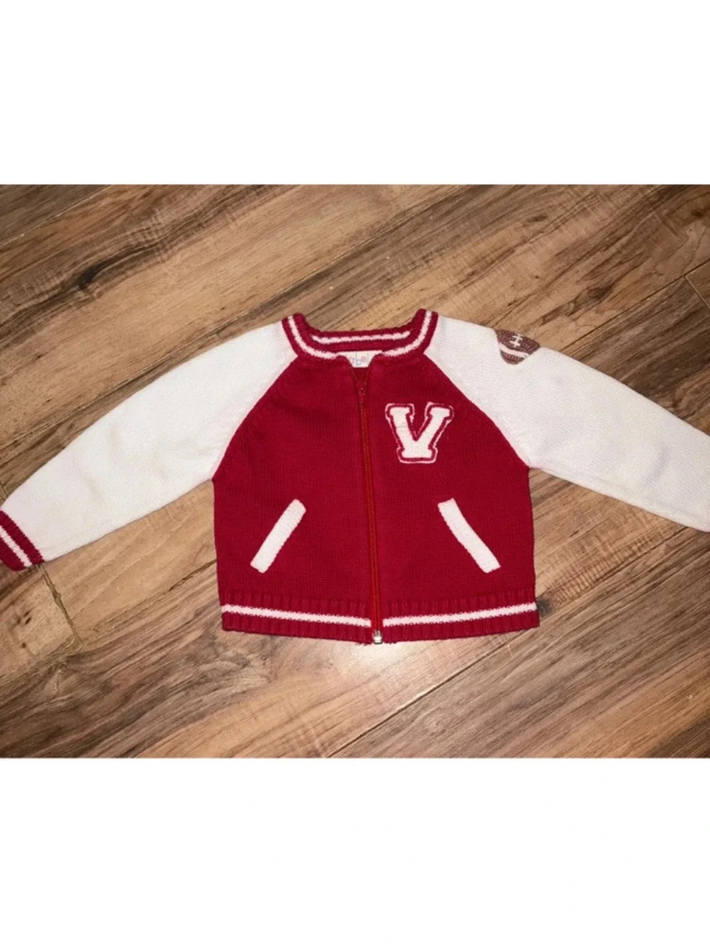 Knit Football Varsity Letterman Jacket